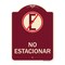 Signmission Spanish Parking No Estacionar No Parking W/ Graphic Heavy-Gauge Aluminum Sign, 24" H, BU-1824-22882 A-DES-BU-1824-22882 - alternate 1